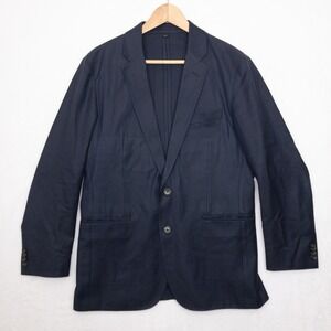 J Crew Ludlow Blazer Mens 40R Navy Blue Wool Cotton Twill